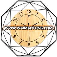 Best Selling Products 3D Wall Clock Metal Real Wooden Decorative Items For Home