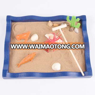 Factory Wholesale Good Price Zen Garden Mini Beach With Sand Rake Shell