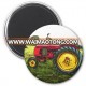 Red and Yellow Farm Tractor Fridge Magnets